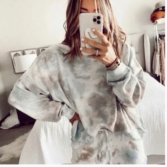 Free People Tie Dye Washed Lounge Set - Picture 3 of 6